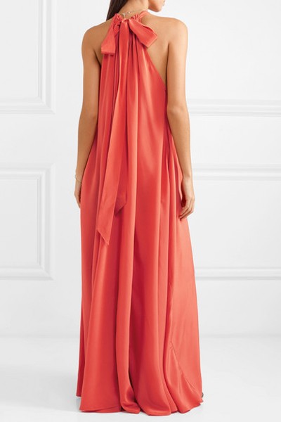 Camille Reversible Silk-Crepe Maxi Dress from Kalita