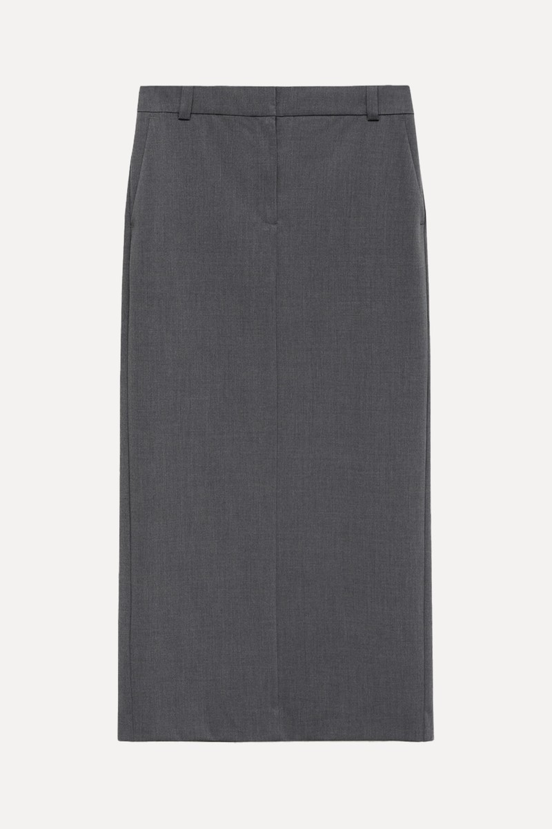 Long Pencil Skirt With Opening from Mango