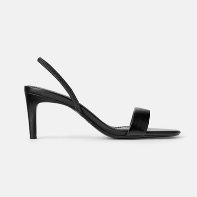 Leather High Heel Sandals from Zara