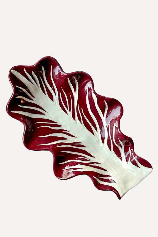 Giant Radicchio Leaf Serving Dish from Minnie-Mae Studio
