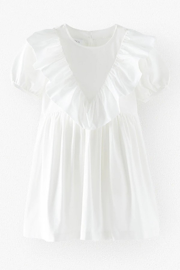 Dress With V-Shaped Ruffles from Zara