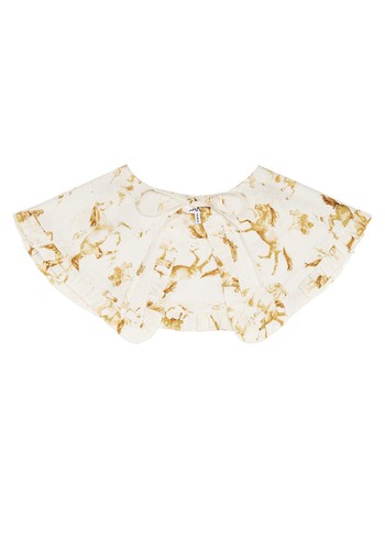 Horse-Print Organic-Cotton Collar from Ganni