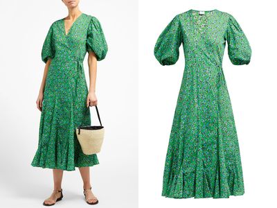 Fiona Floral-Print Cotton Wrap Dress