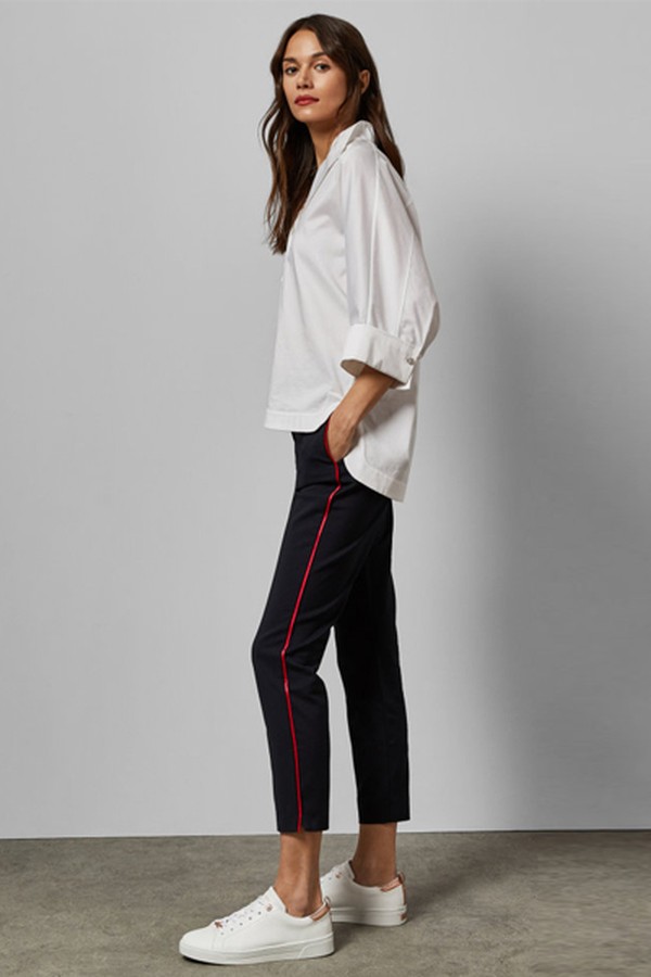Rayyaa Piping Detail Skinny Trousers