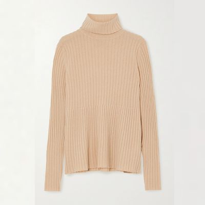 Ribbed Cashmere Turtleneck Sweater from Allude