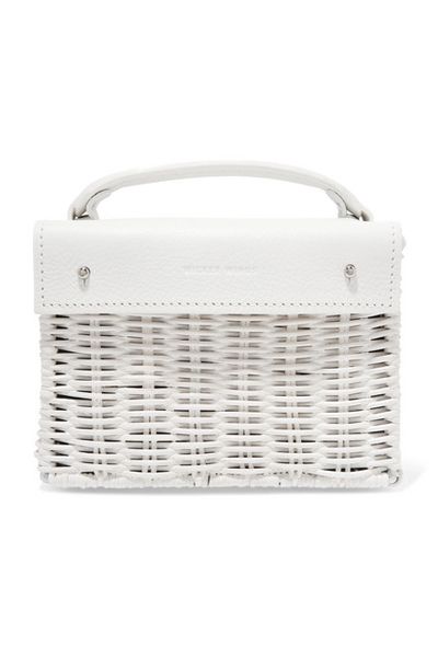Mini Rattan & Leather Tote from Wicker Wings