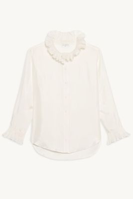 Silk Shirt With Gathered Collar from Sandro