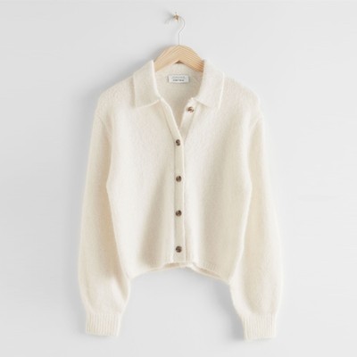 Wool Blend Tortoise Button Cardigan from & Other Stories