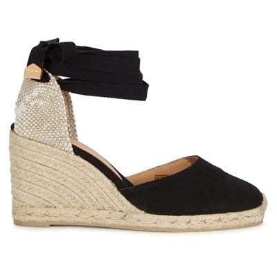 Carina 90 Black Canvas Espadrille Pumps from Castañer 