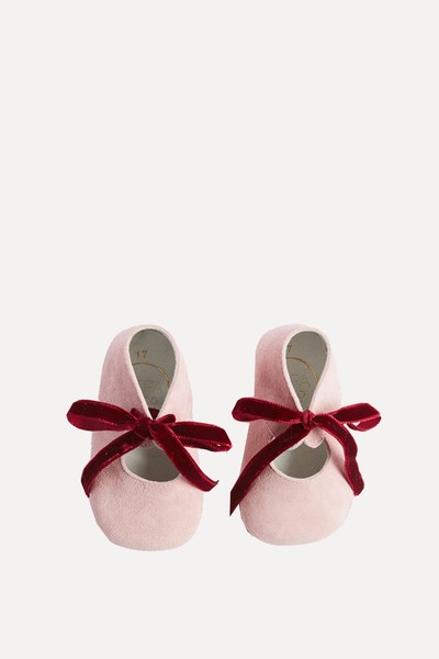 Baby Pram Shoes With Velvet Ribbon from Pepa London 