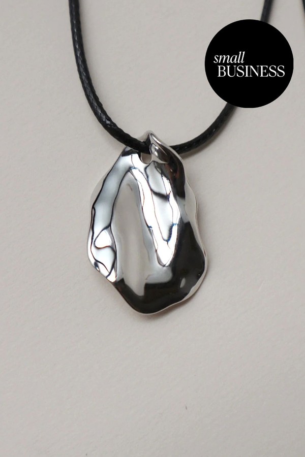 'Pia' Pendant Cord Necklace from lines & current