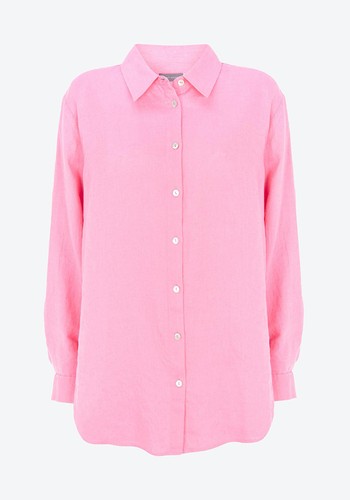 Pink Linen Shirt from Mint Velvet