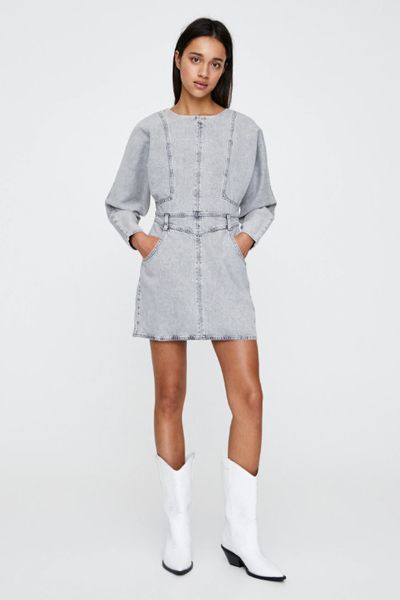 Denim Dress With Batwing Sleeves from Pull & Bear