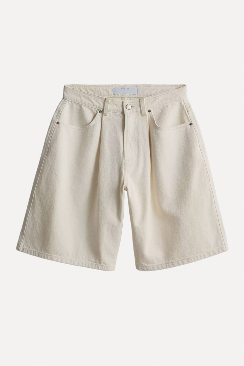 Cotton Denim Bermuda Shorts  from Primark