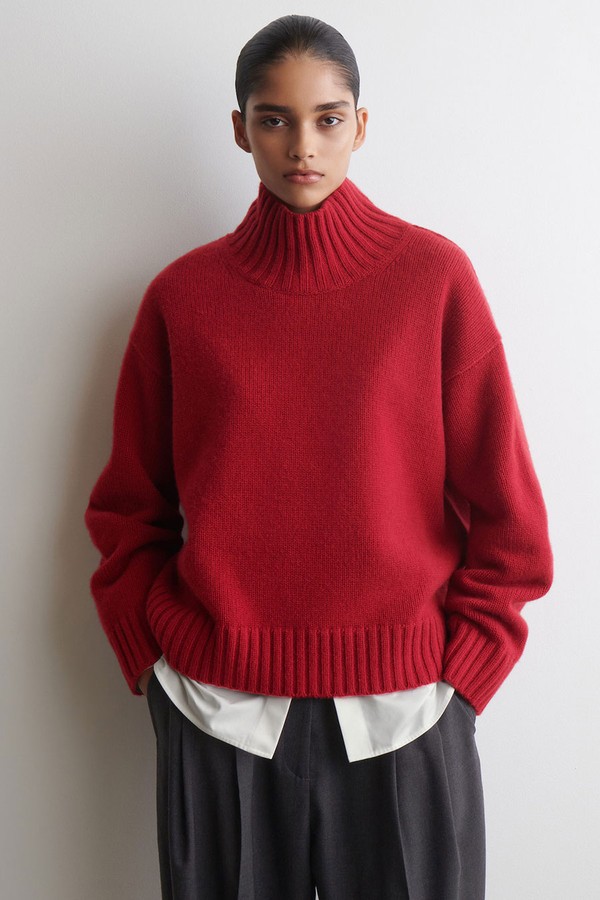 Cashmere Funnel-Neck Jumper from COS