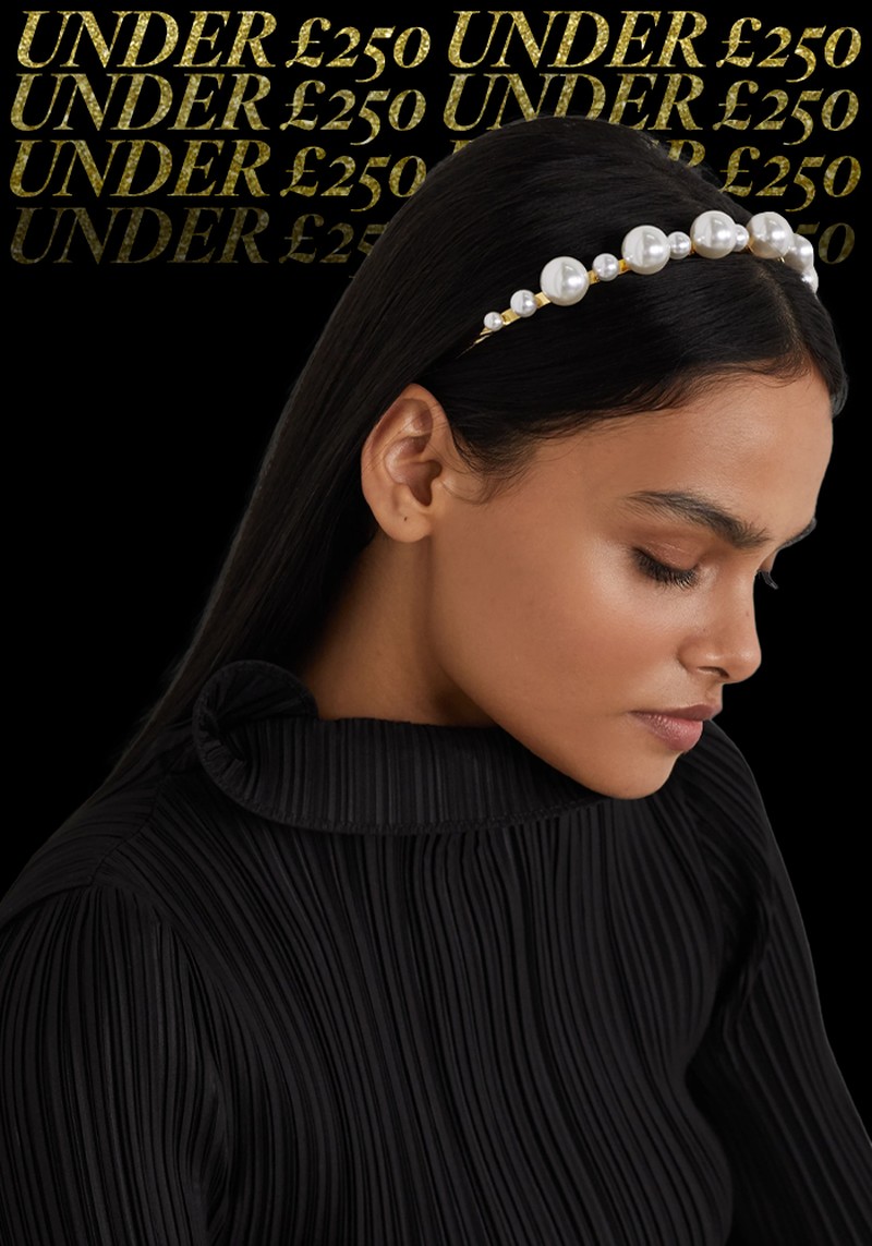 Gold-Plated Faux Pearl Headband from Lelet NY