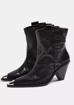 Mellie Leather Toe Cap Boots