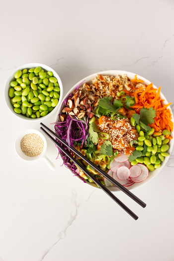 Miso Salmon Poke Bowl