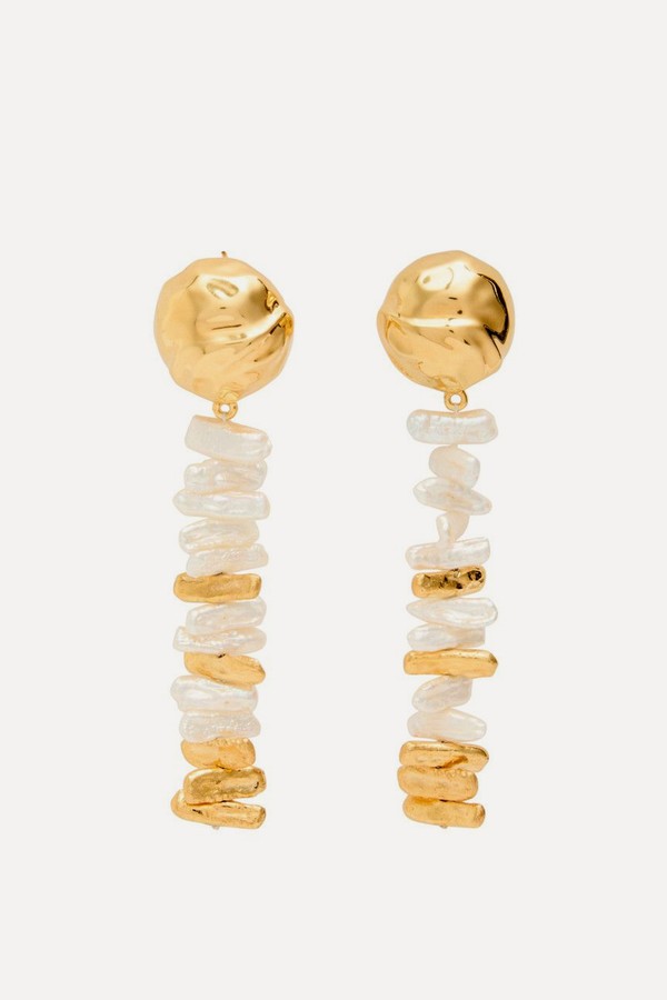 Two-Toned Drop Earrings from Joanna Orbs