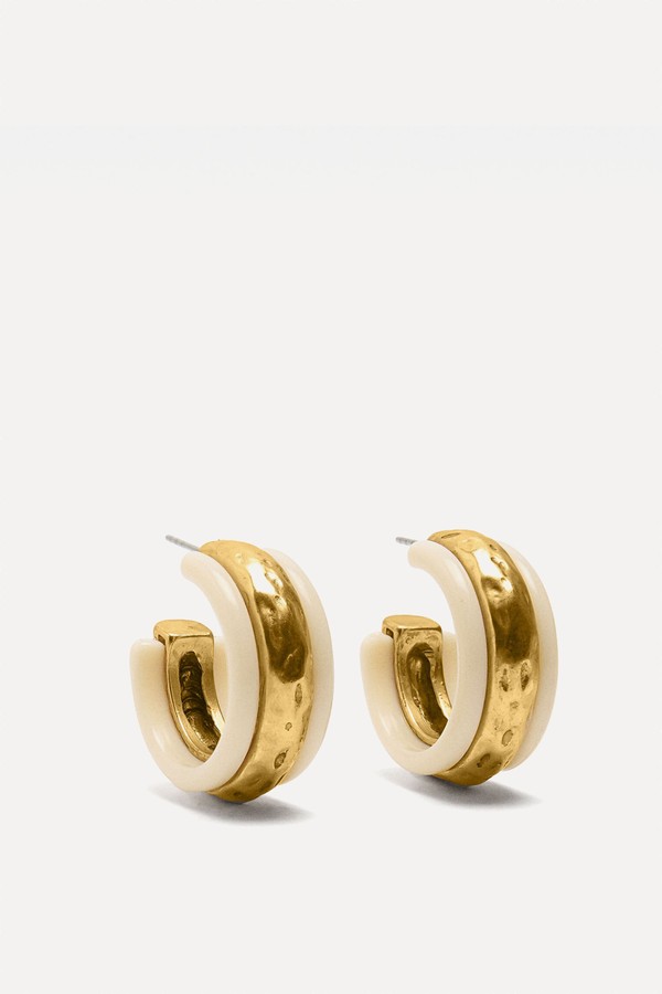 Open Hoop Earrings With Resin from Parfois