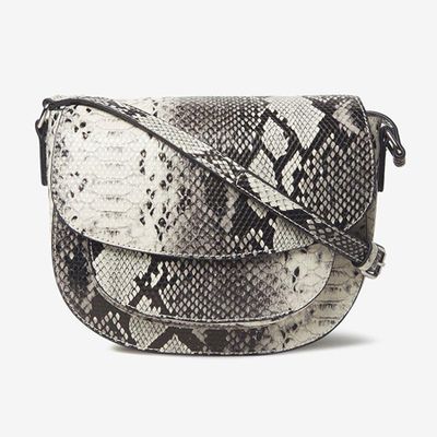 Faux Snakeprint Cross-body Bag from Pieces