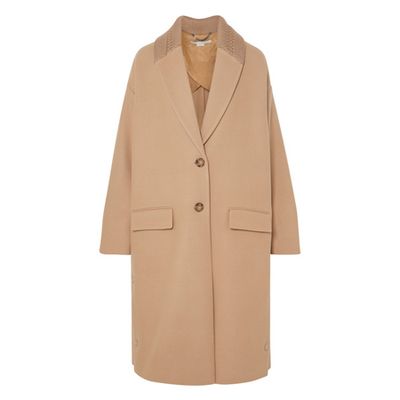 Knit Trimmed Wool Coat from Stella McCartney