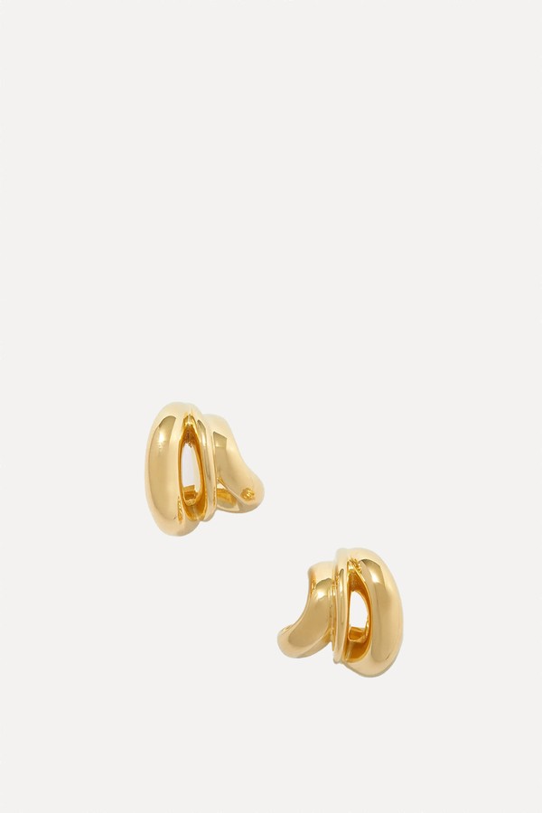 Dollop Recycled Gold Vermeil Hoop Earrings from  Completedworks 