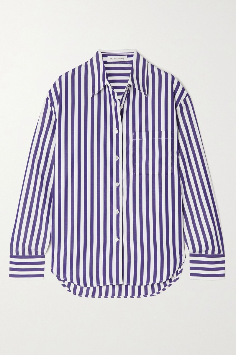 Lui Striped Poplin Shirt from Frankie Shop