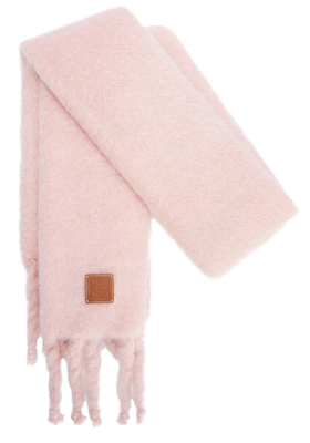Knit Mohair Blend Fringed Scarf from Loewe