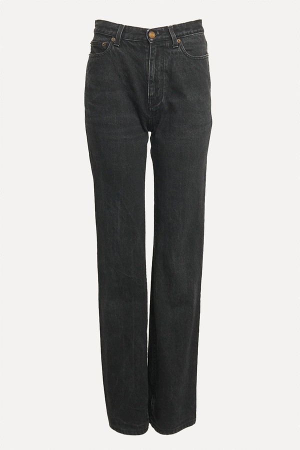 2021 Ebony Denim Preowned Straight Leg Jeans from Saint Laurent