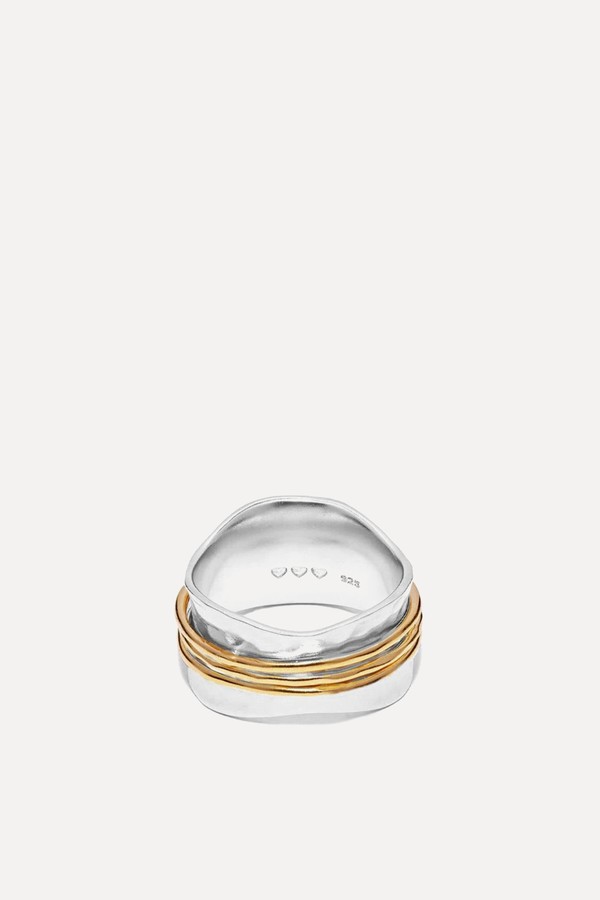 Saturn Spinner Silver & Gold Plated Ring from Annie Haak