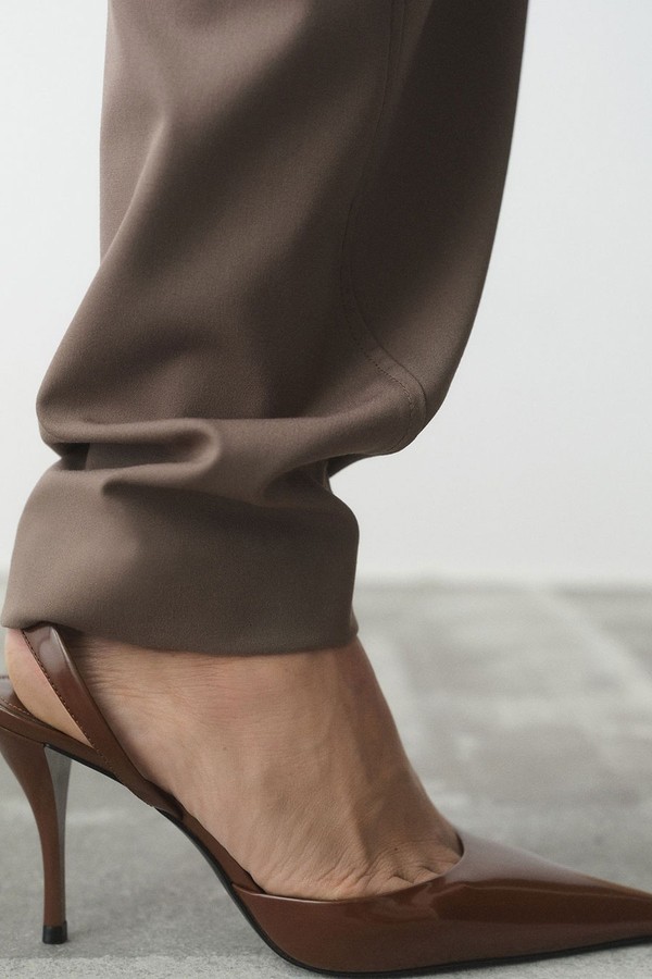 Patent Leather Pointed Toe Heel Shoe from Mango 