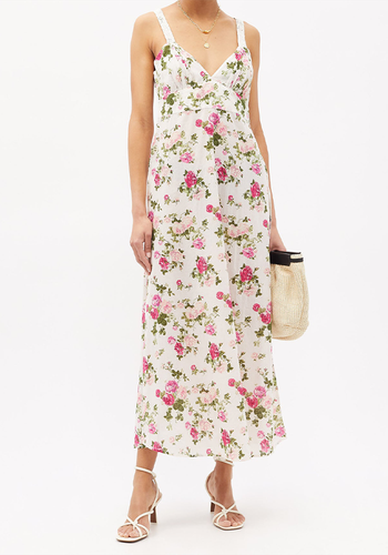 Sabina Floral-Print Cotton-Poplin Maxi Dress from LoveShackFancy