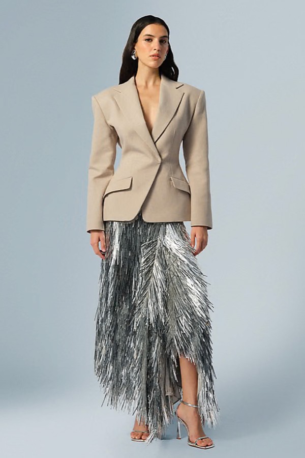 Shard Sequin Maxi Skirt from Arrange