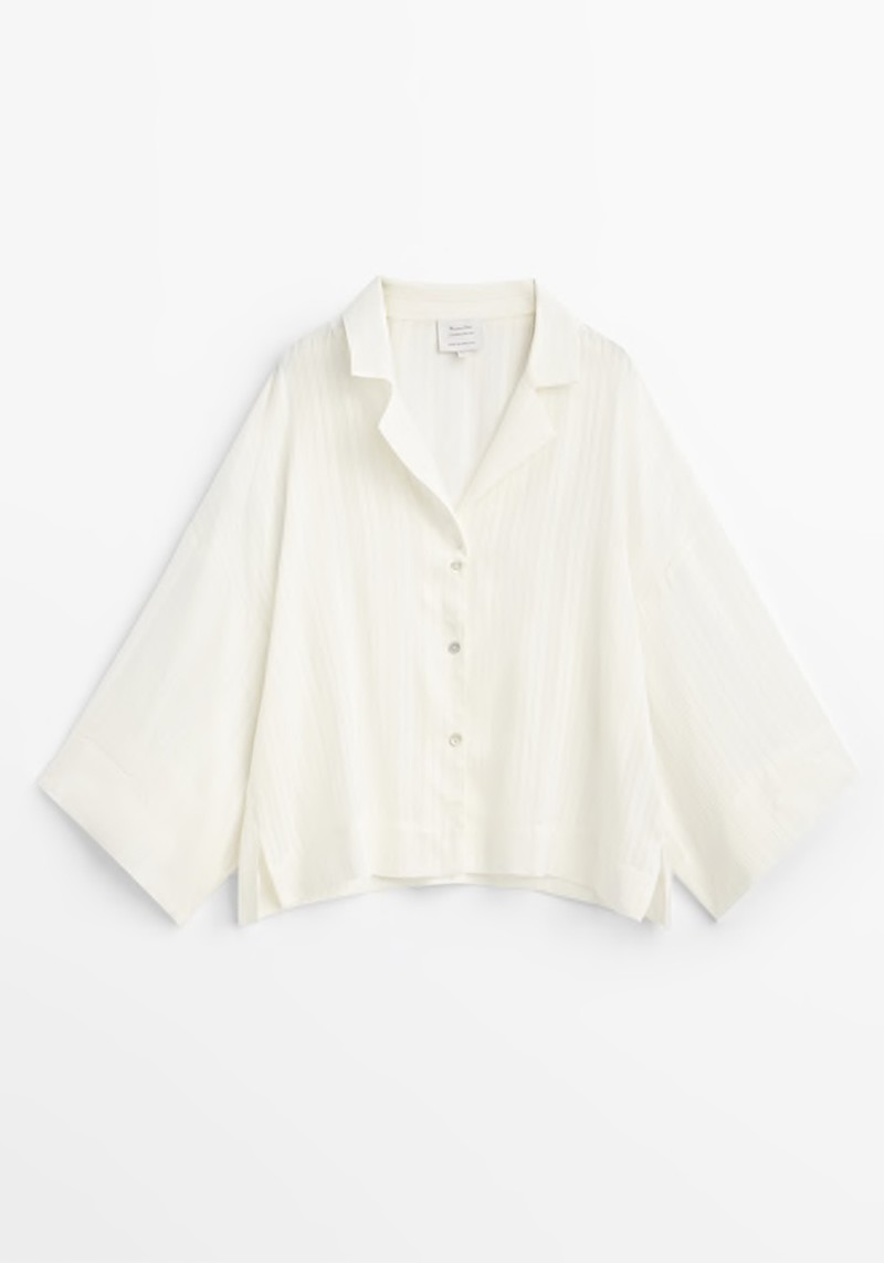 Short Sleeve Pyjama Shirt from Massimo Dutti