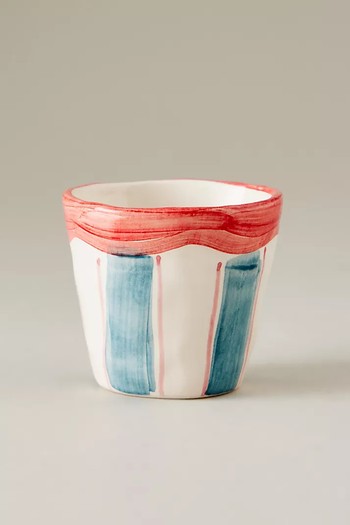 Stripe Ceramic Espresso Cup from Anna + Nina