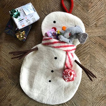 Snowman Felt Stocking from Sew Heart Felt