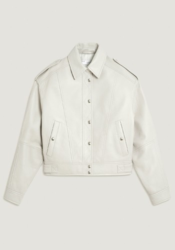 Cropped Snap Front Leather Jacket from Iro Paris