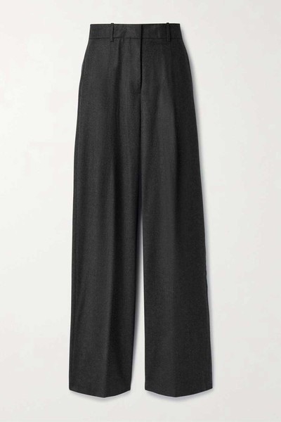 Pleated Wool Straight Leg Pants from Theory