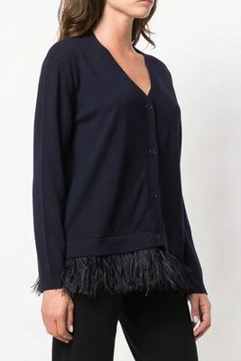 Feather Trim Cardigan from P.A.R.O.S.H.