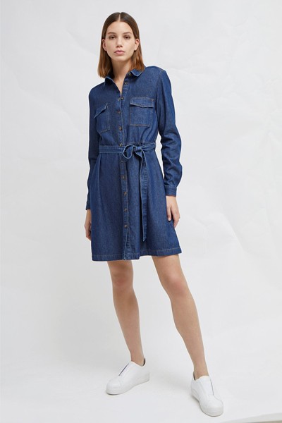 Avery Denim Belted Shirt Dress from FCUK