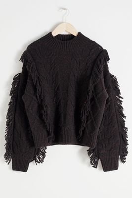 Cable Knit Fringe Sweater (similar) from & Other Stories