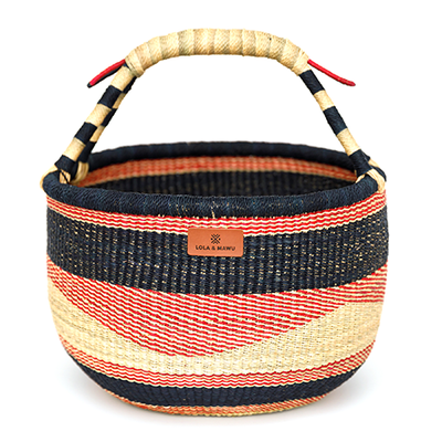 Vida Bolga Round Basket from Lola & Mawu