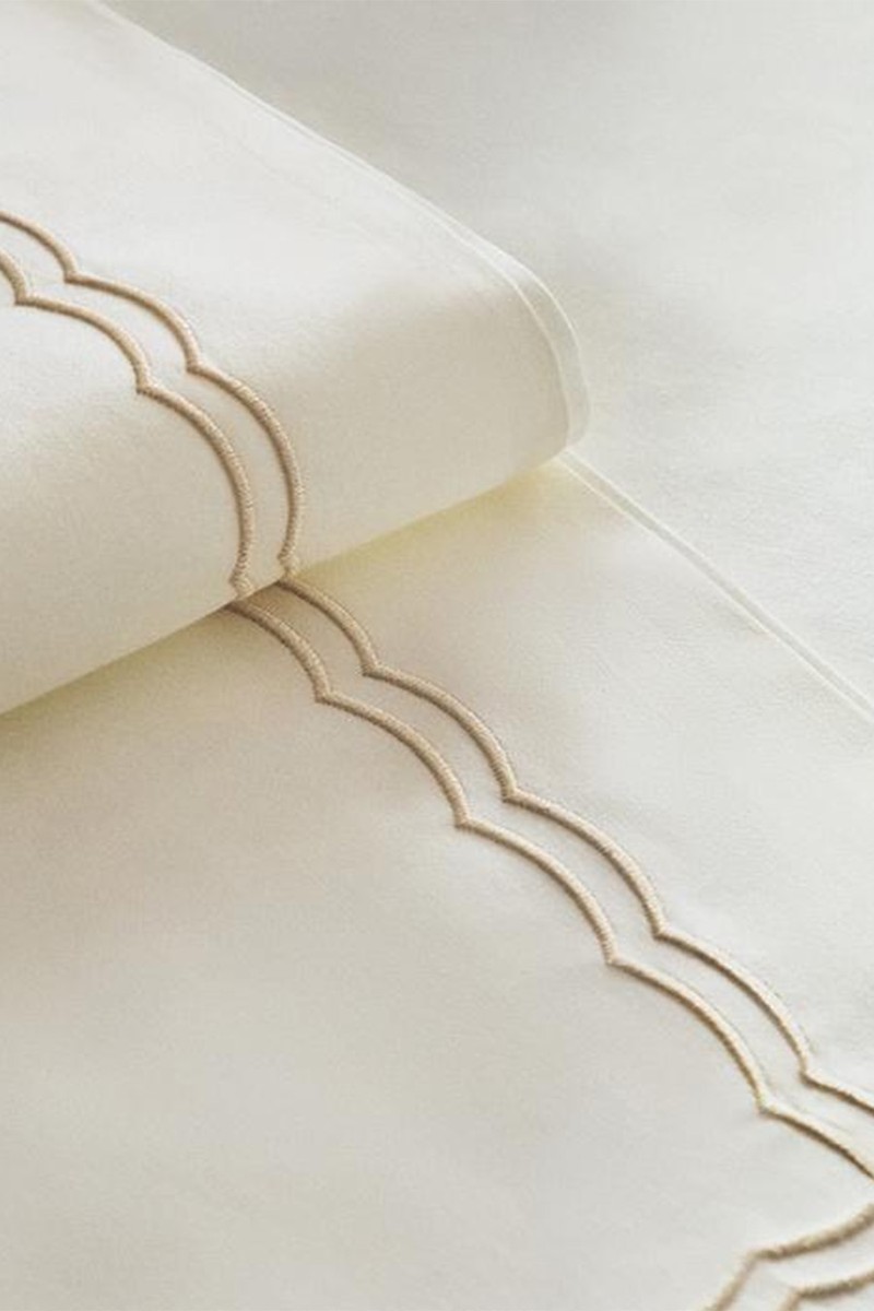 Cotton Sateen Duvet Cover With Trim