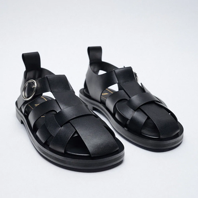 Flat Leather Sandals, £89.99 | Zara