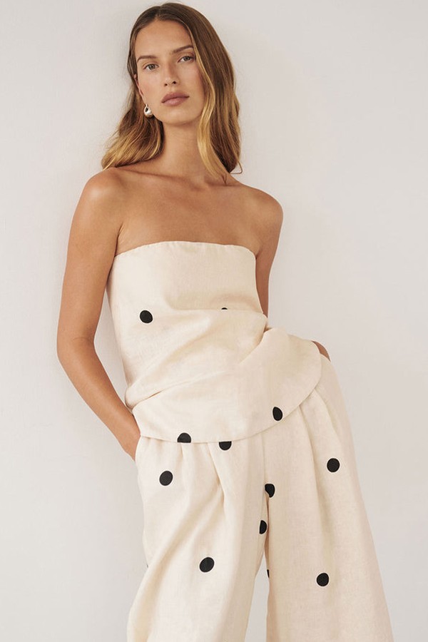 Beverly Spot Strapless Top from Dissh