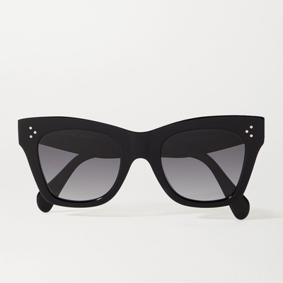 Oversized Cat-Eye Acetate Sunglasses from Celine