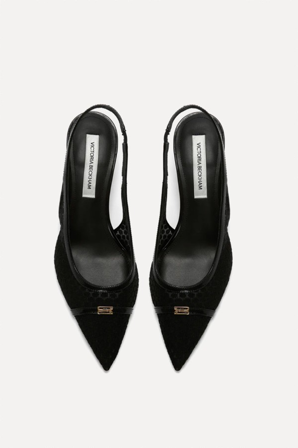 Mesh Slingback Kitten Heels from Victoria Beckham