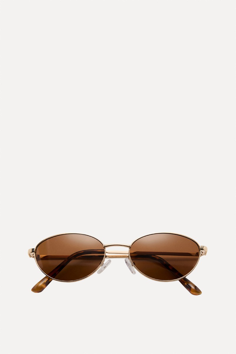 Metallic Frame Sunglasses 