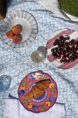 Wiggle Linen Tablecloth from Marla & Primrose